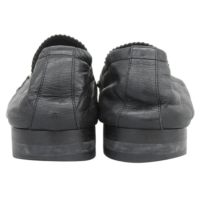 LOUIS VUITTON Black Leather Loafers 09 Size 9.5