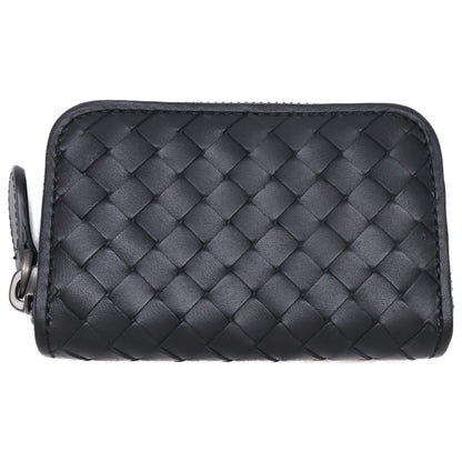 BOTTEGA VENETA Intrecciato Leather Coin Pouch Black