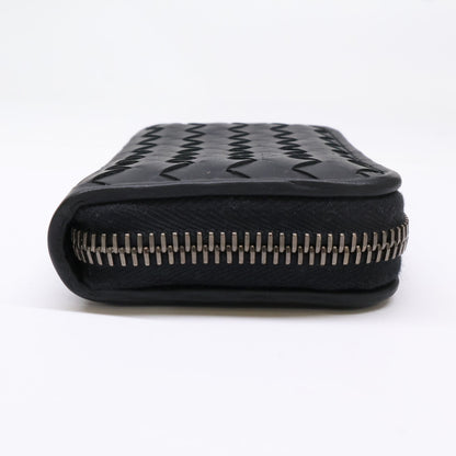 BOTTEGA VENETA Intrecciato Leather Coin Pouch Black