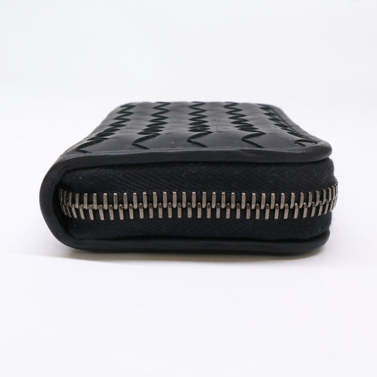 BOTTEGA VENETA Intrecciato Leather Coin Pouch Black