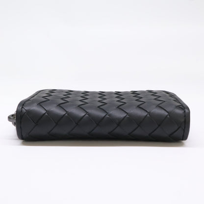 BOTTEGA VENETA Intrecciato Leather Coin Pouch Black