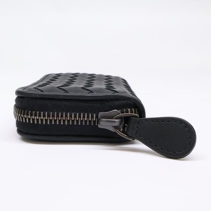 BOTTEGA VENETA Intrecciato Leather Coin Pouch Black