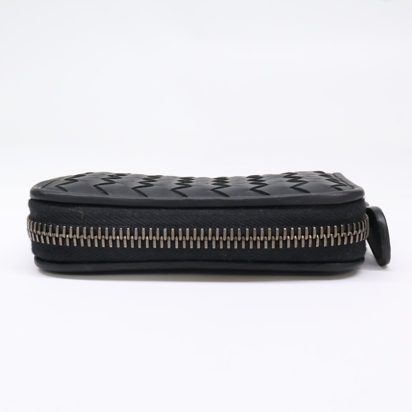 BOTTEGA VENETA Intrecciato Leather Coin Pouch Black