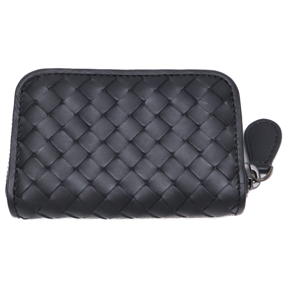 BOTTEGA VENETA Intrecciato Leather Coin Pouch Black