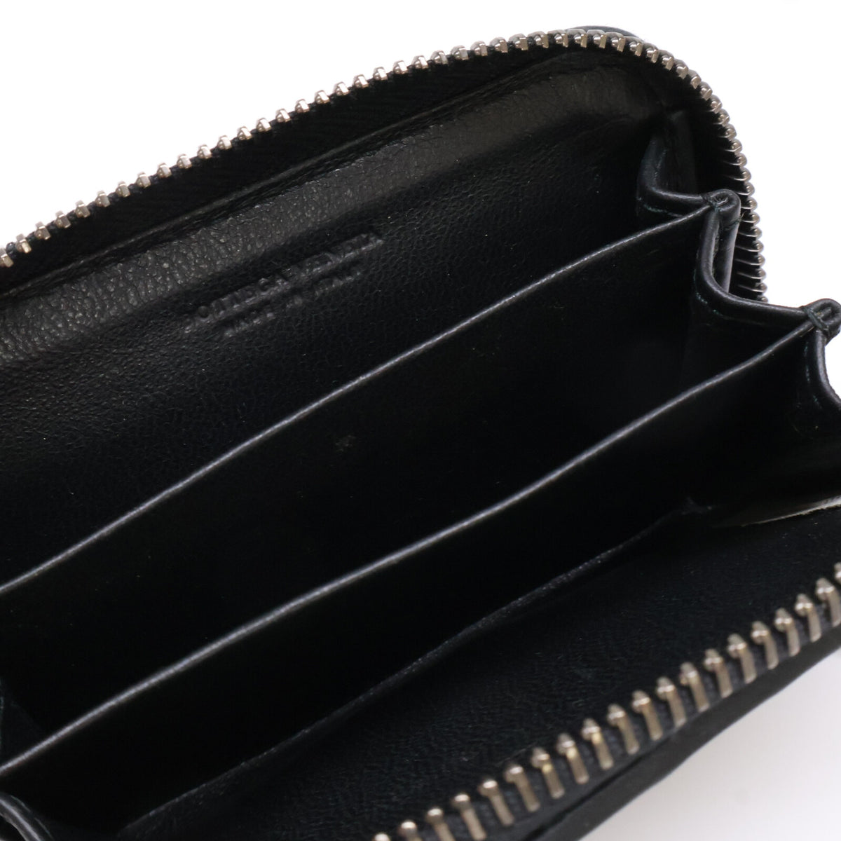 BOTTEGA VENETA Intrecciato Leather Coin Pouch Black
