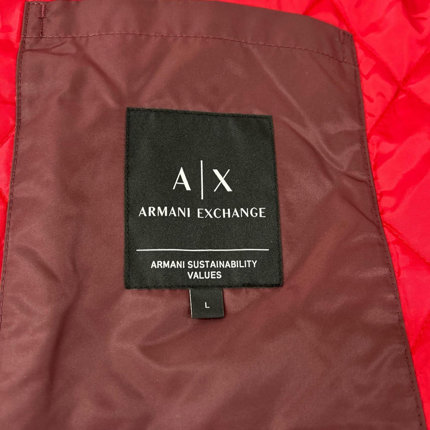ARMANI EXCHANGE 6RZB26 Logo Patch Jacket Bordeaux Size L