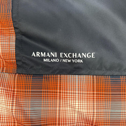 ARMANI EXCHANGE 6LZBL4 Check Down Jacket Orange/Black Size L