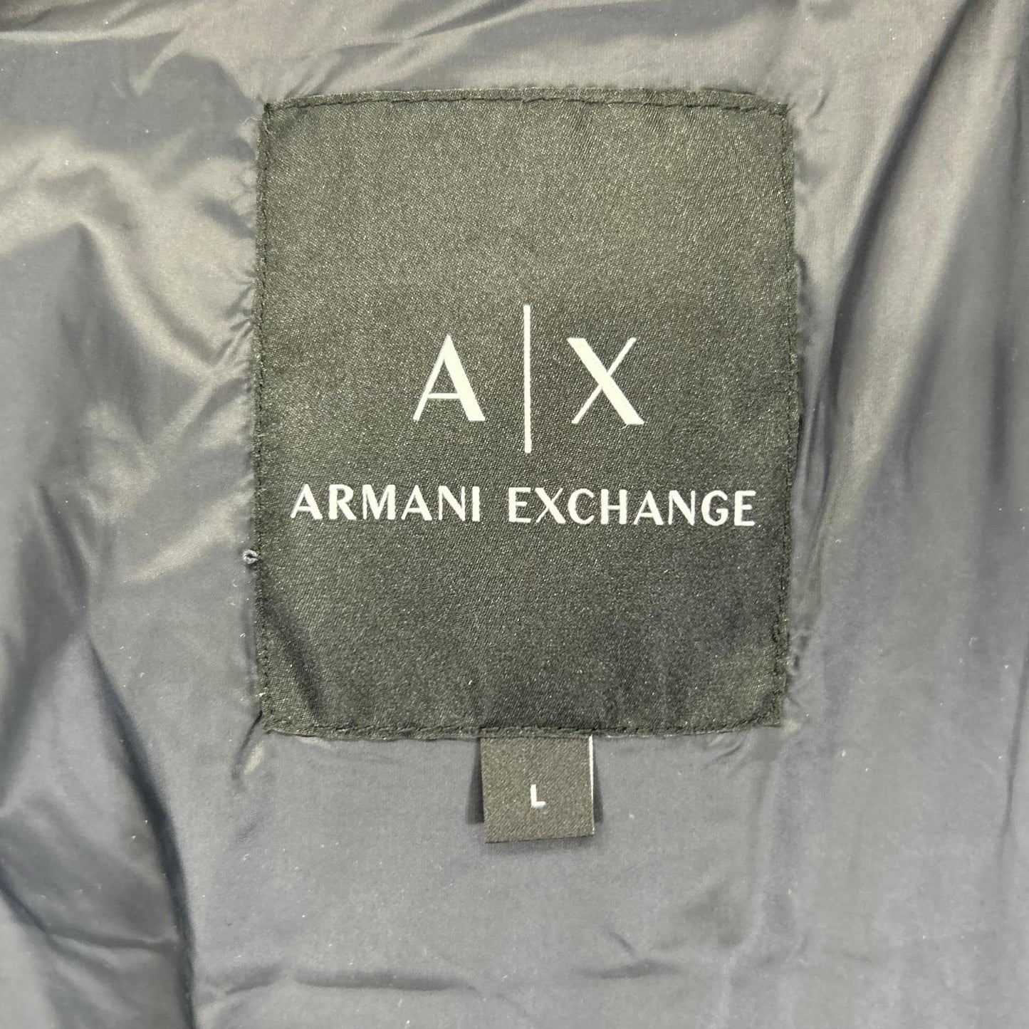 ARMANI EXCHANGE 6LZBL4 Check Down Jacket Orange/Black Size L