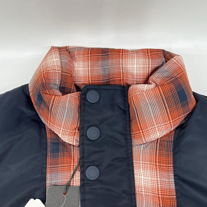 ARMANI EXCHANGE 6LZBL4 Check Down Jacket Orange/Black Size L