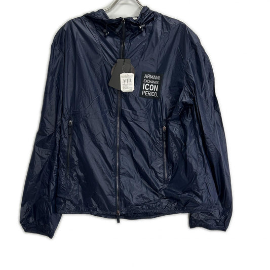 ARMANI EXCHANGE ICON PERIOD Navy Nylon Zip Up Jacket Size XL