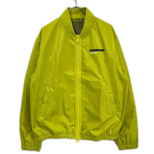 ARMANI EXCHANGE Fluorescent Green Nylon Zip Jacket Size L