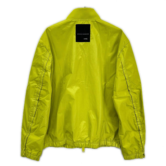 ARMANI EXCHANGE Fluorescent Green Nylon Zip Jacket Size L