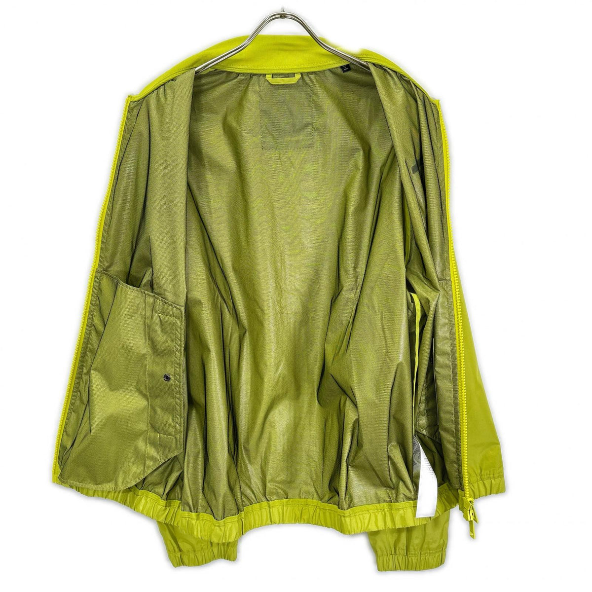 ARMANI EXCHANGE Fluorescent Green Nylon Zip Jacket Size L