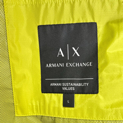 ARMANI EXCHANGE Fluorescent Green Nylon Zip Jacket Size L