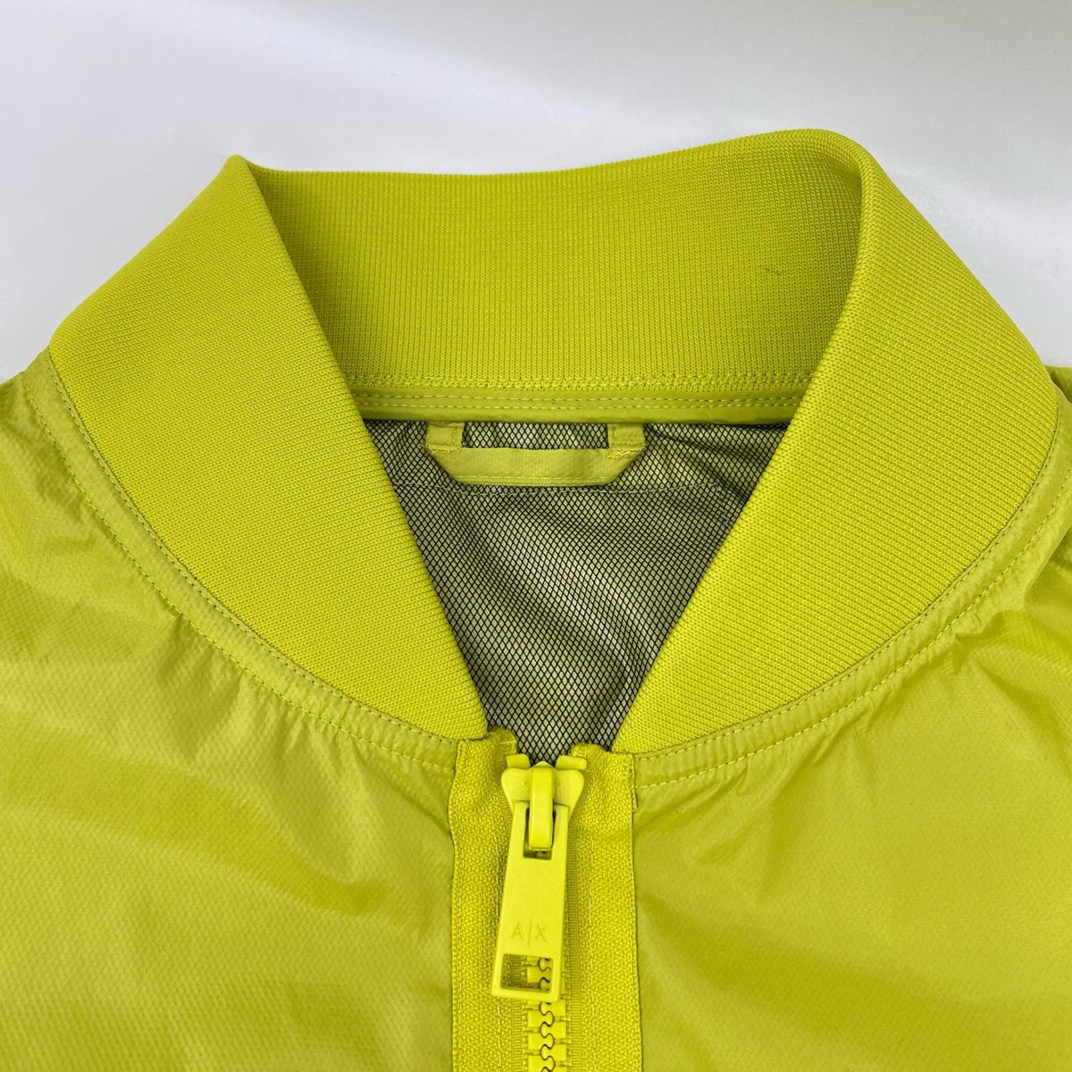 ARMANI EXCHANGE Fluorescent Green Nylon Zip Jacket Size L