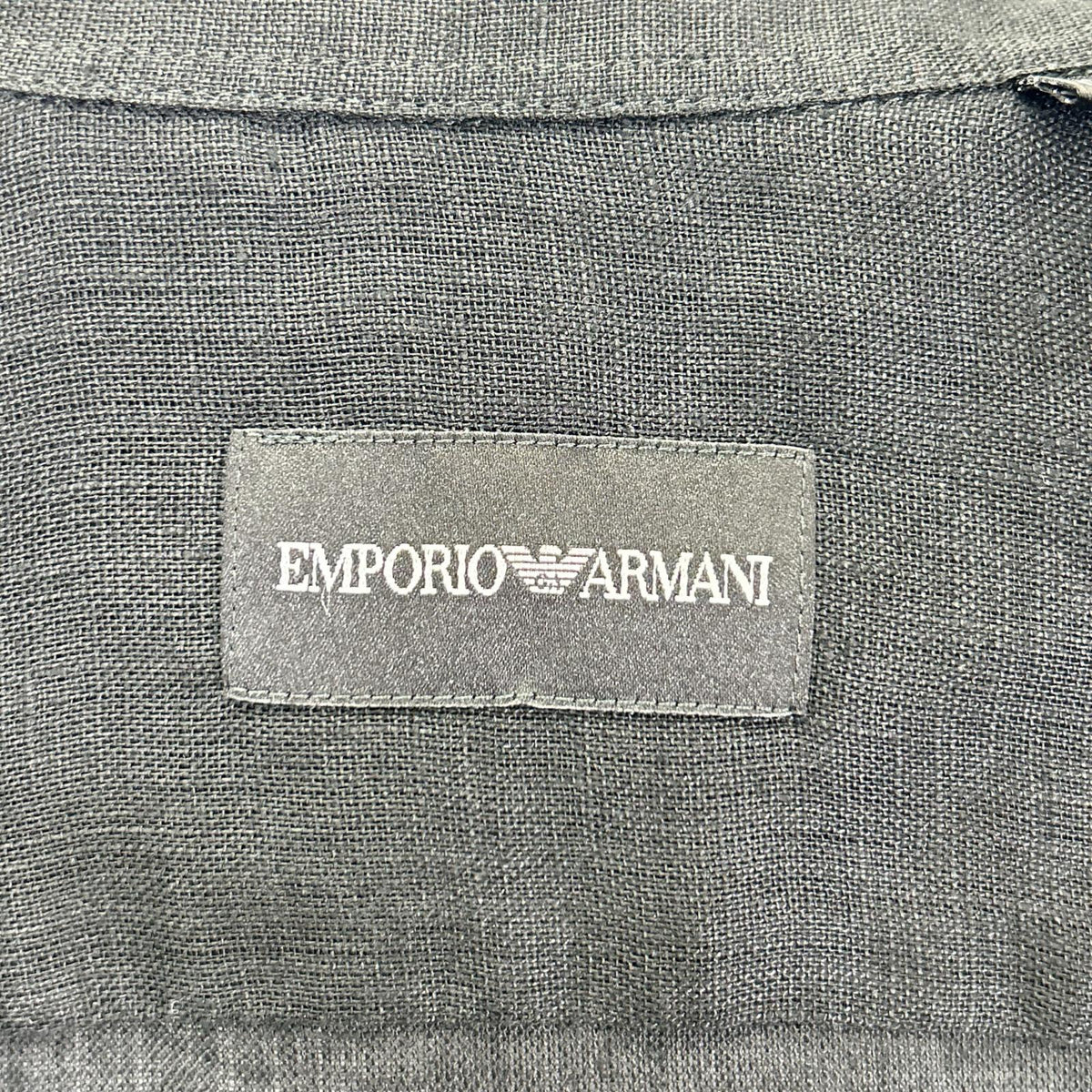EMPORIOARMANI Black Eagle Embroidered Sleeve Shirt Size 38