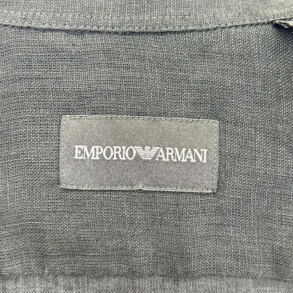 EMPORIOARMANI Black Eagle Embroidered Sleeve Shirt Size 38