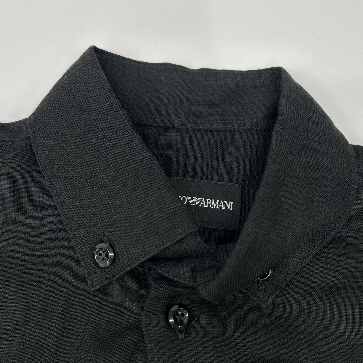 EMPORIOARMANI Black Eagle Embroidered Sleeve Shirt Size 38
