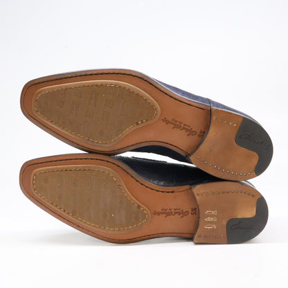 StefanoBranchini Navy Lizard Coin Loafers Size 5