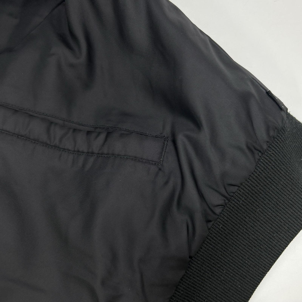 Supreme Black Contrast Script Nylon Varsity Jacket Size L