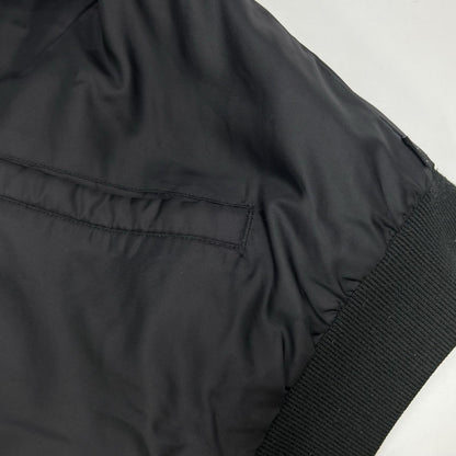 Supreme Black Contrast Script Nylon Varsity Jacket Size L