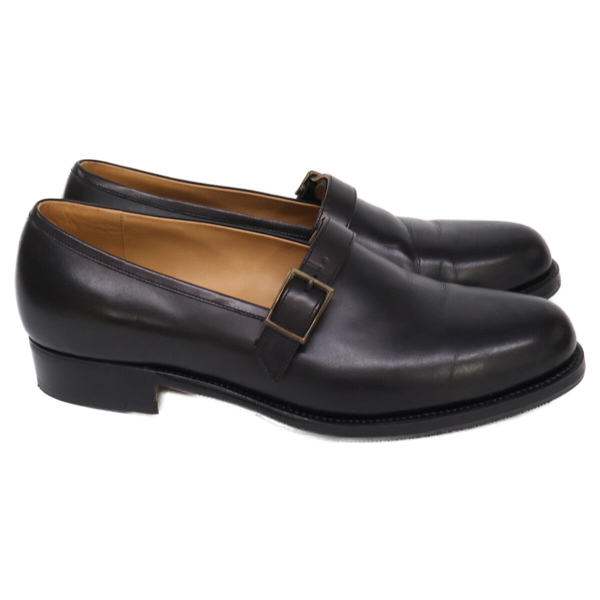 MONKS fm-124 Black Calf Monk Strap Shoes Sneakers Size 7