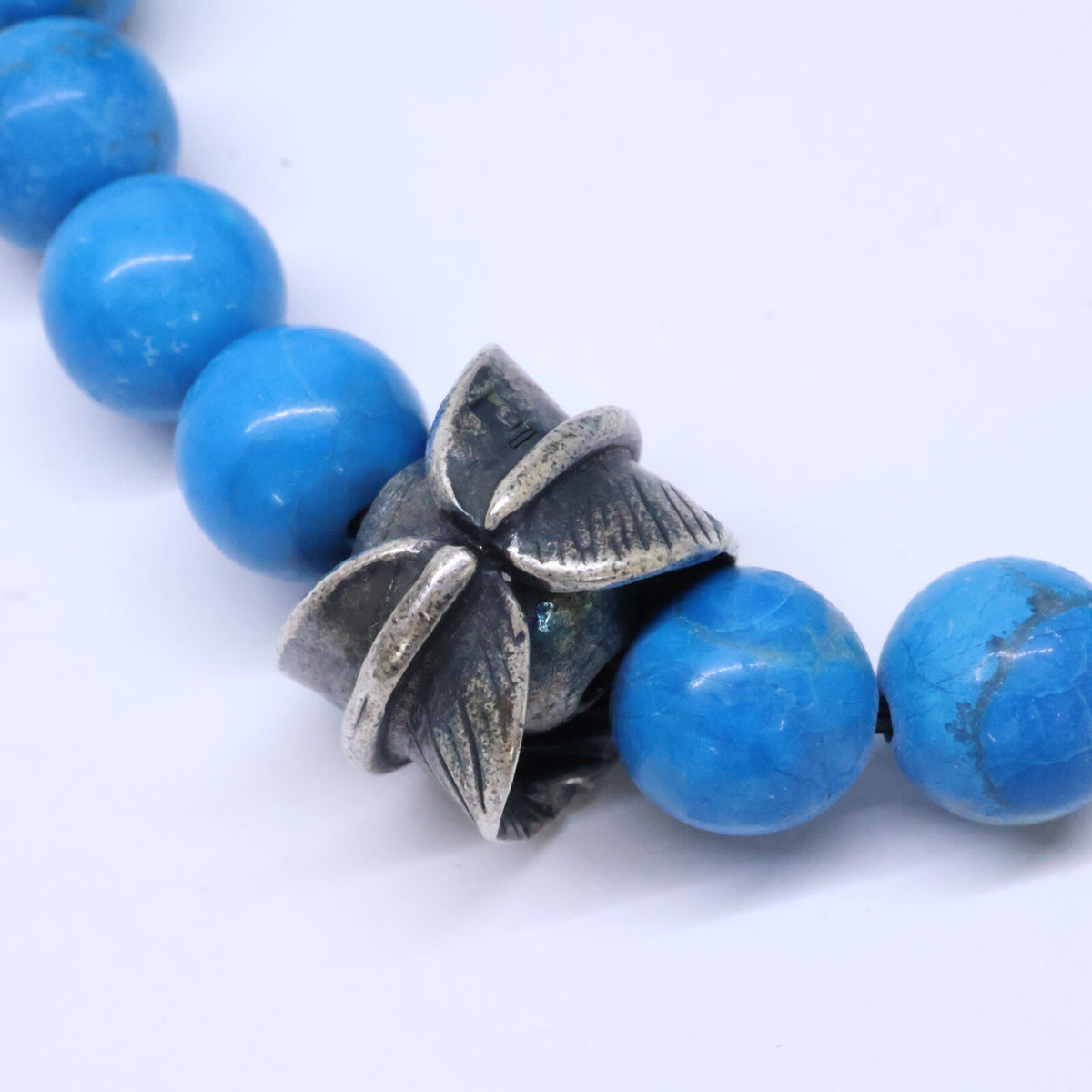JAM HOME MADE x Stussy Rooster Howlite Bracelet Blue