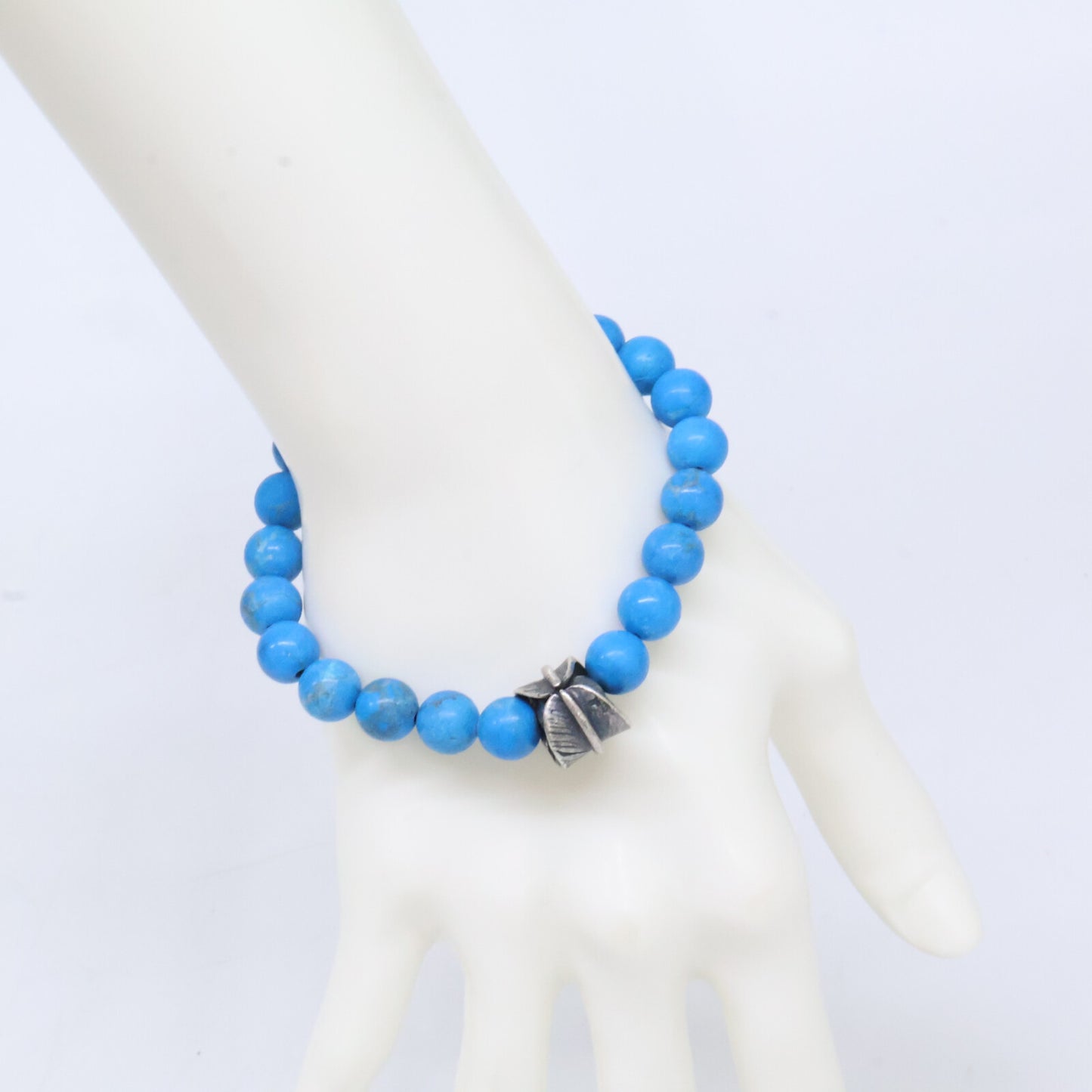 JAM HOME MADE x Stussy Rooster Howlite Bracelet Blue