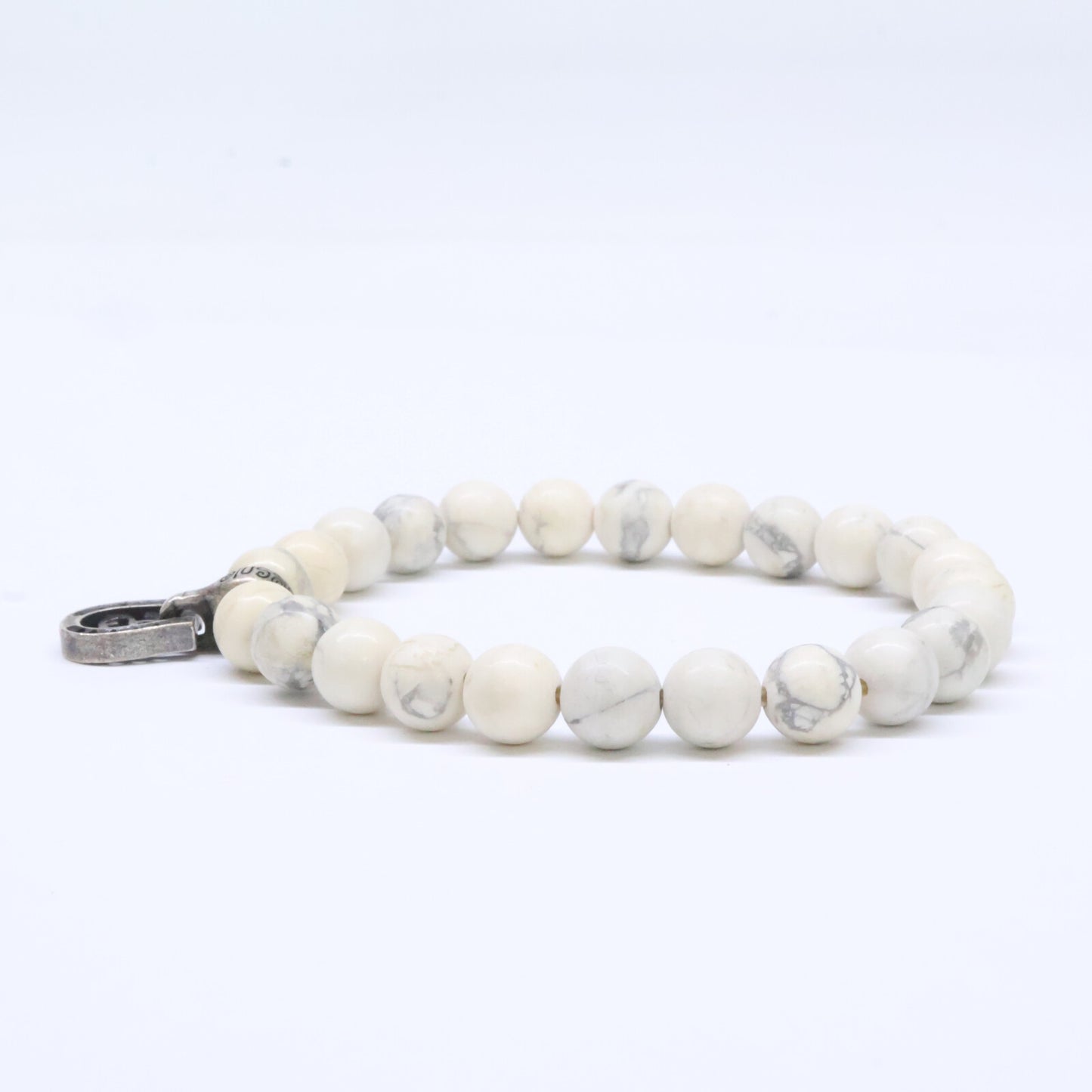Stussy Horseshoe Charm Howlite Bracelet White