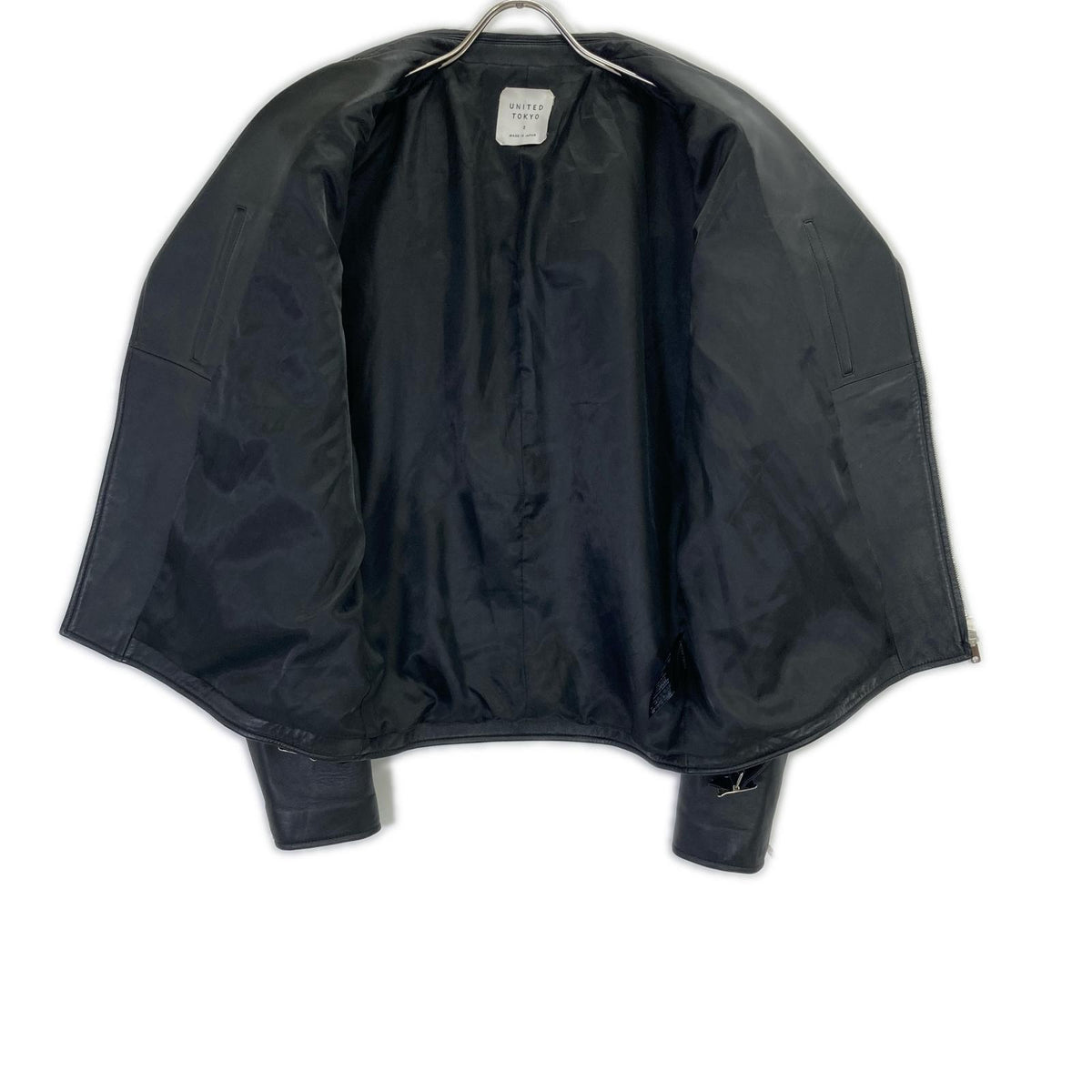 UNITED TOKYO Black Sheepskin Double Riders Jacket Size 2