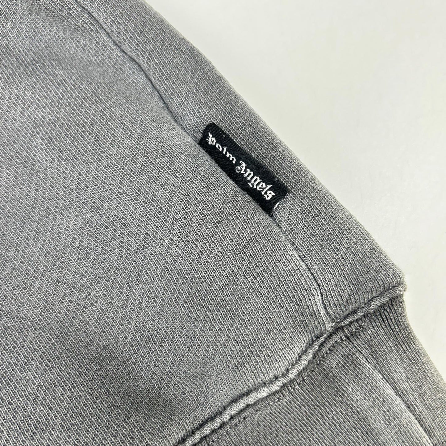 Palm Angels Grey Logo Cotton Sweatshirt Size XL