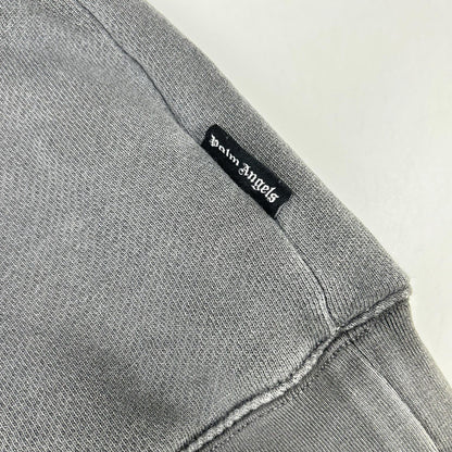 Palm Angels Grey Logo Cotton Sweatshirt Size XL