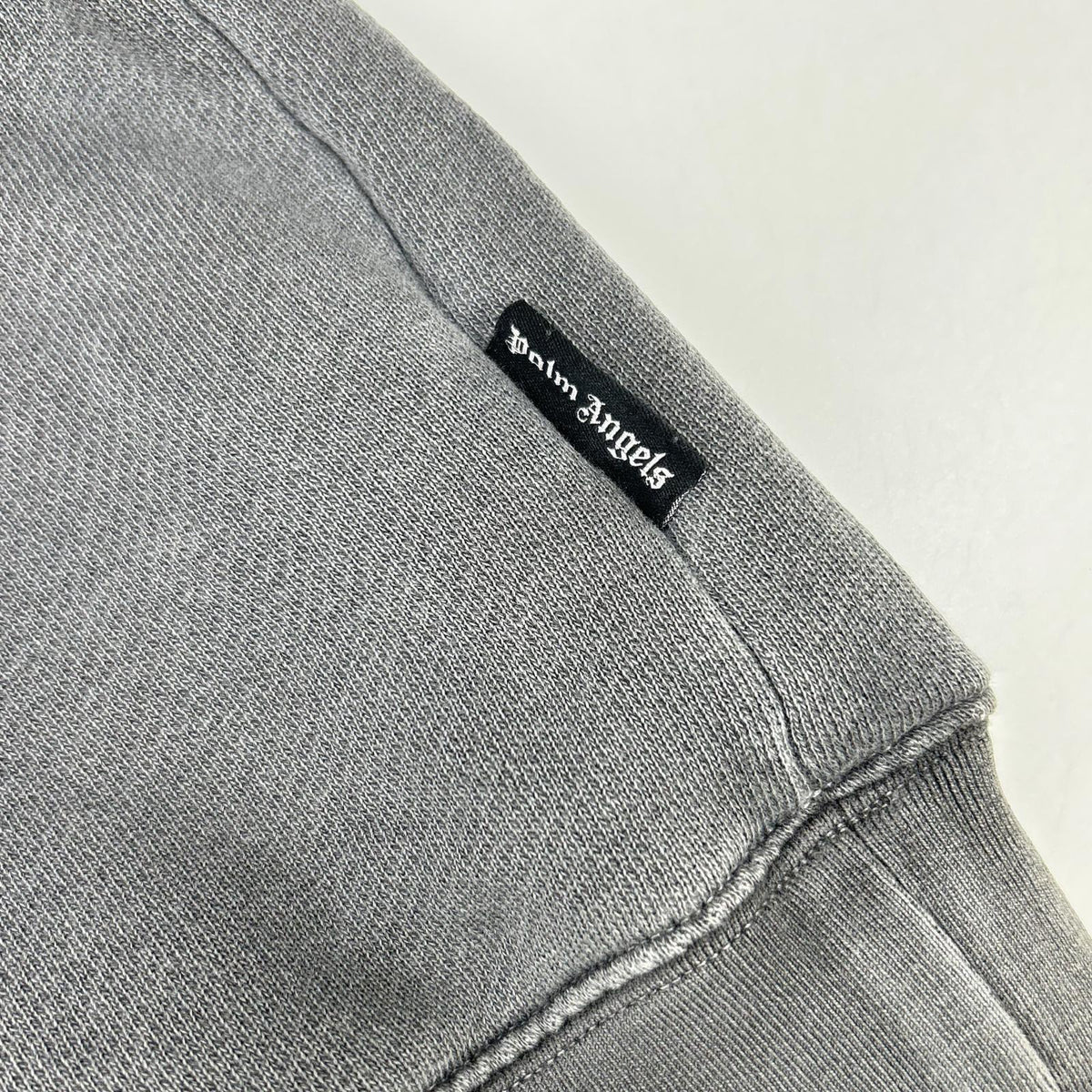 Palm Angels Grey Logo Cotton Sweatshirt Size XL
