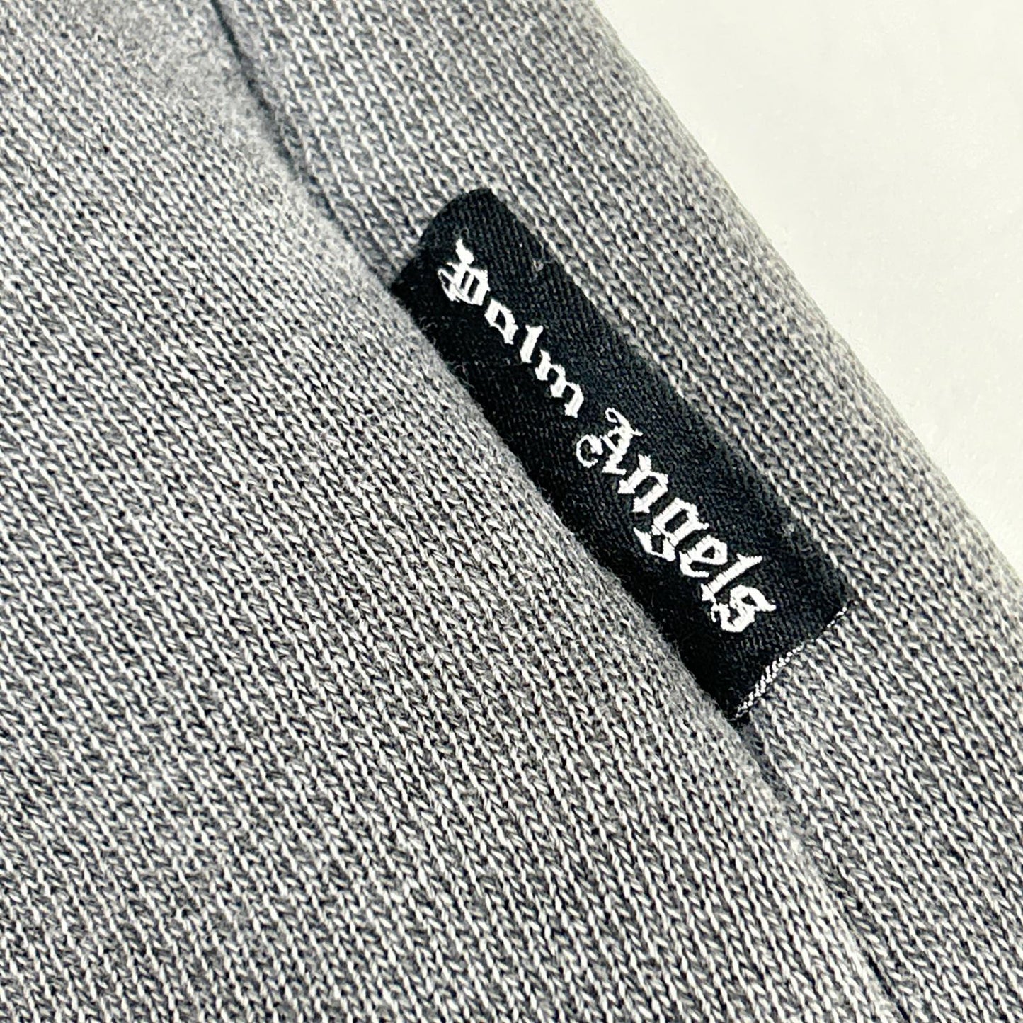 Palm Angels Grey Logo Cotton Sweatshirt Size XL