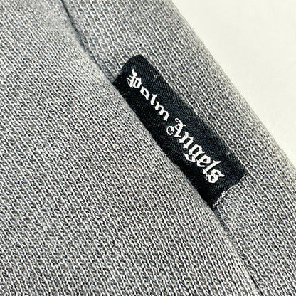 Palm Angels Grey Logo Cotton Sweatshirt Size XL
