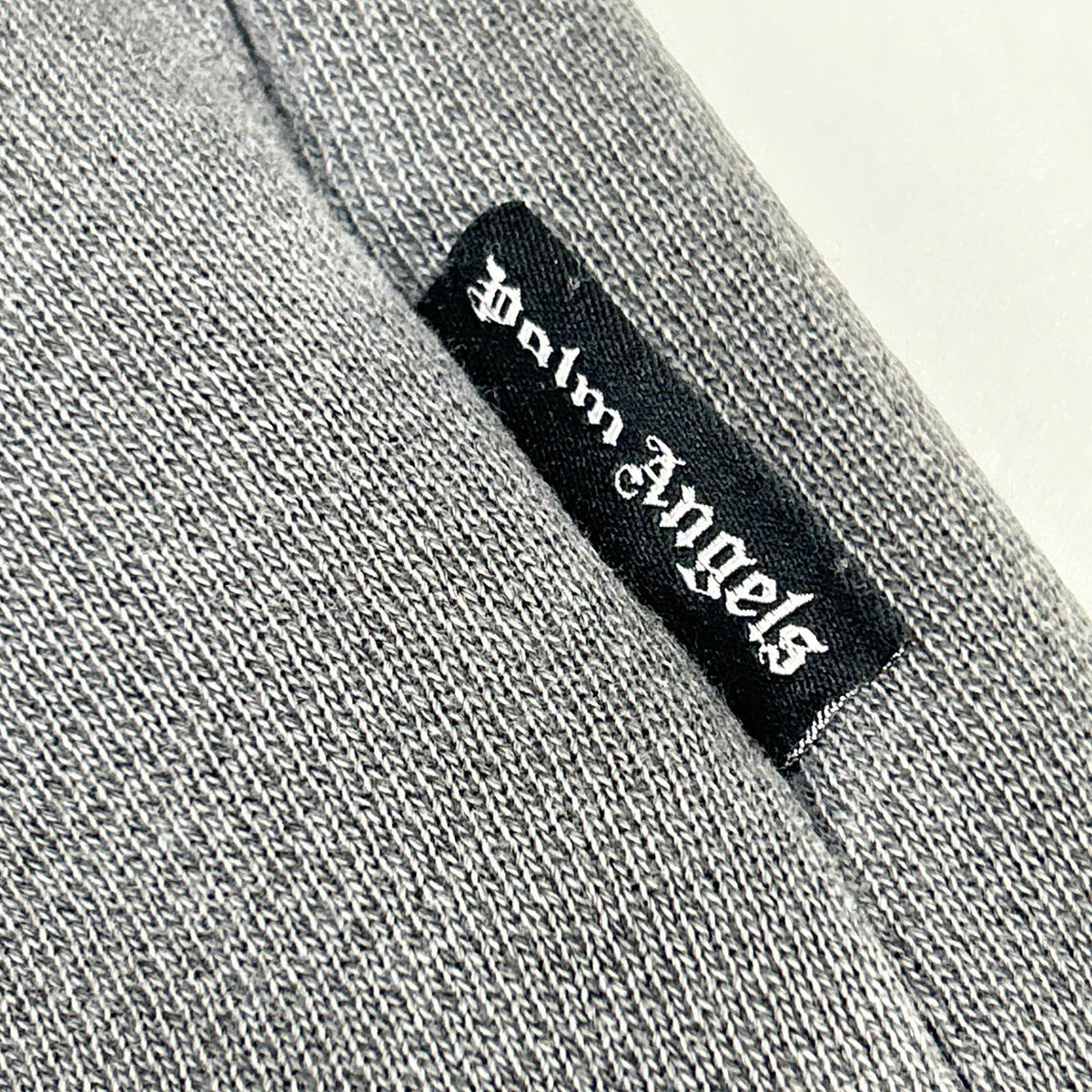 Palm Angels Grey Logo Cotton Sweatshirt Size XL