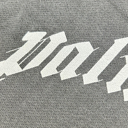 Palm Angels Grey Logo Cotton Sweatshirt Size XL