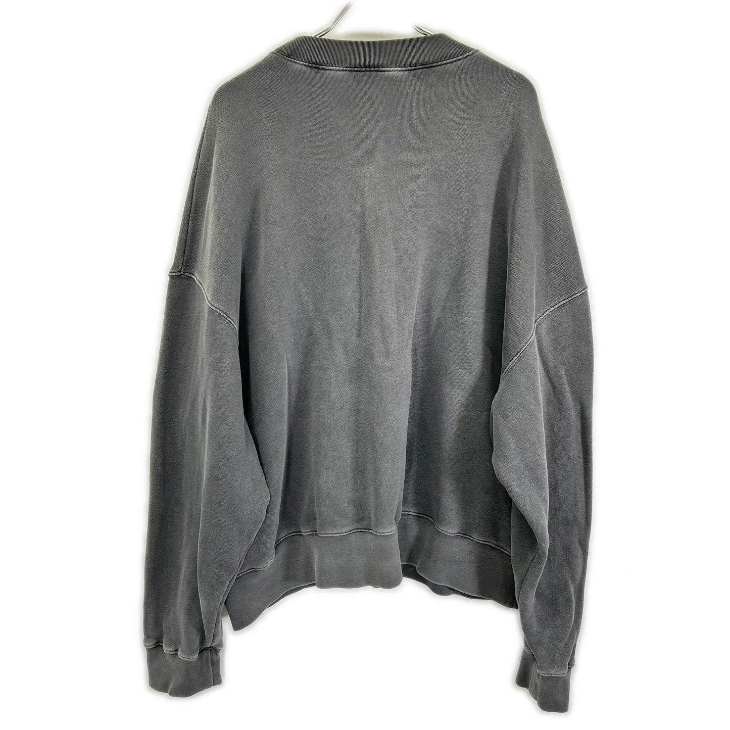 Palm Angels Grey Logo Cotton Sweatshirt Size XL