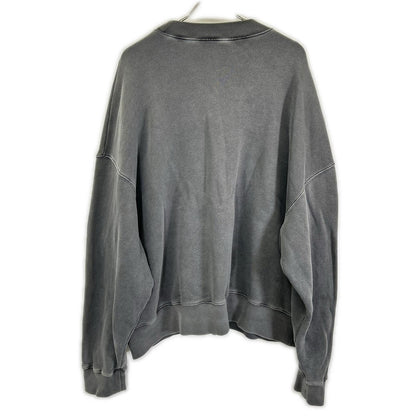 Palm Angels Grey Logo Cotton Sweatshirt Size XL