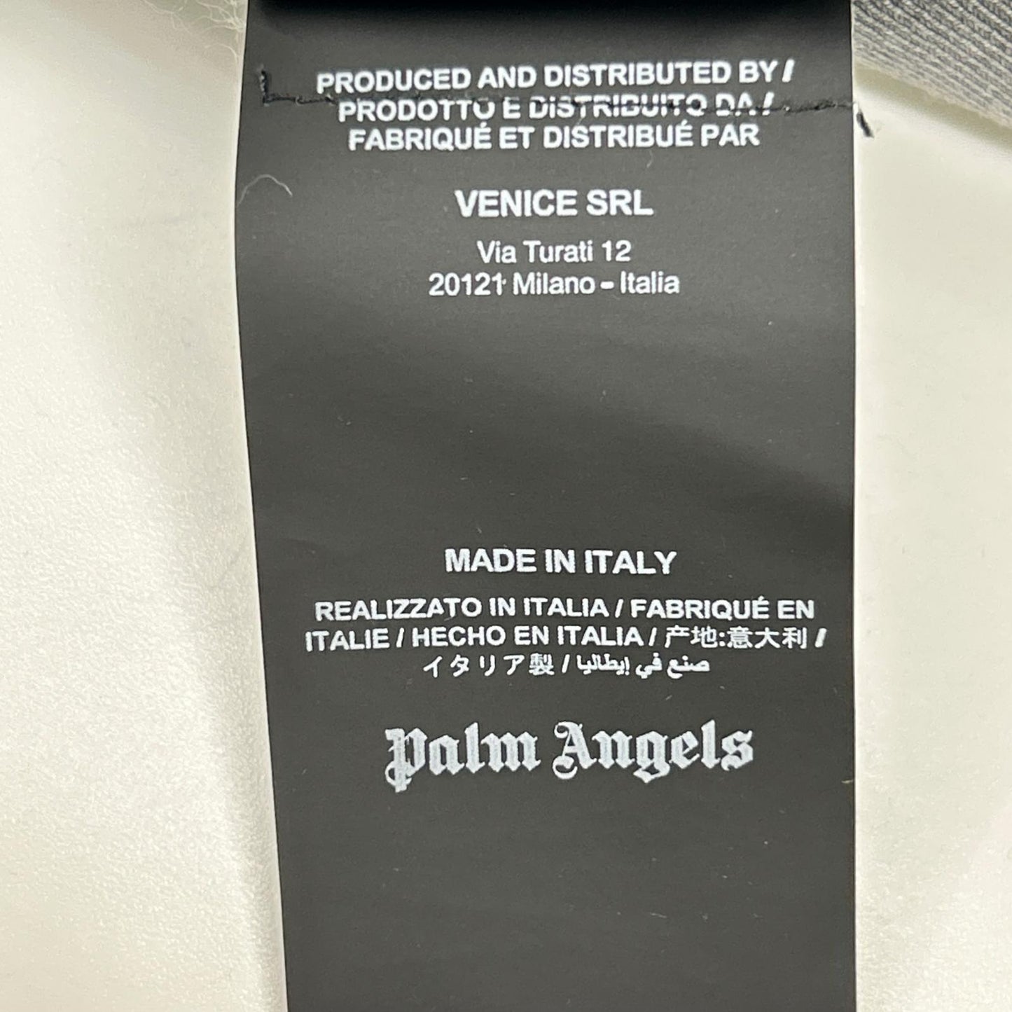 Palm Angels Grey Logo Cotton Sweatshirt Size XL