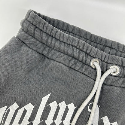 Palm Angels Gray Cotton Logo Sweatpants Sweatshirt Size XS