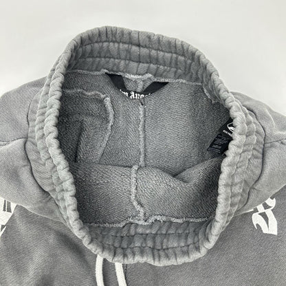 Palm Angels Gray Cotton Logo Sweatpants Sweatshirt Size XS