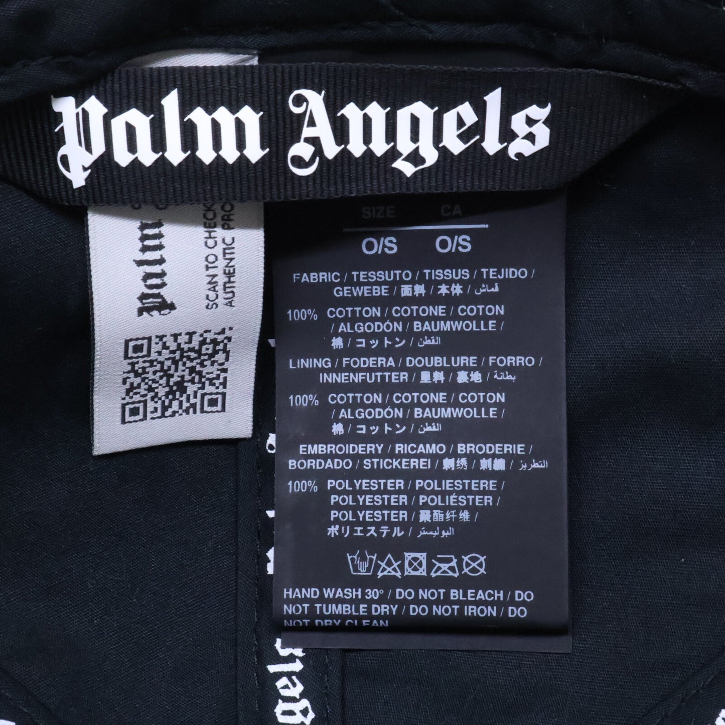 Palm Angels F24FAB004 Black Monogram Logo Cap Size O/S