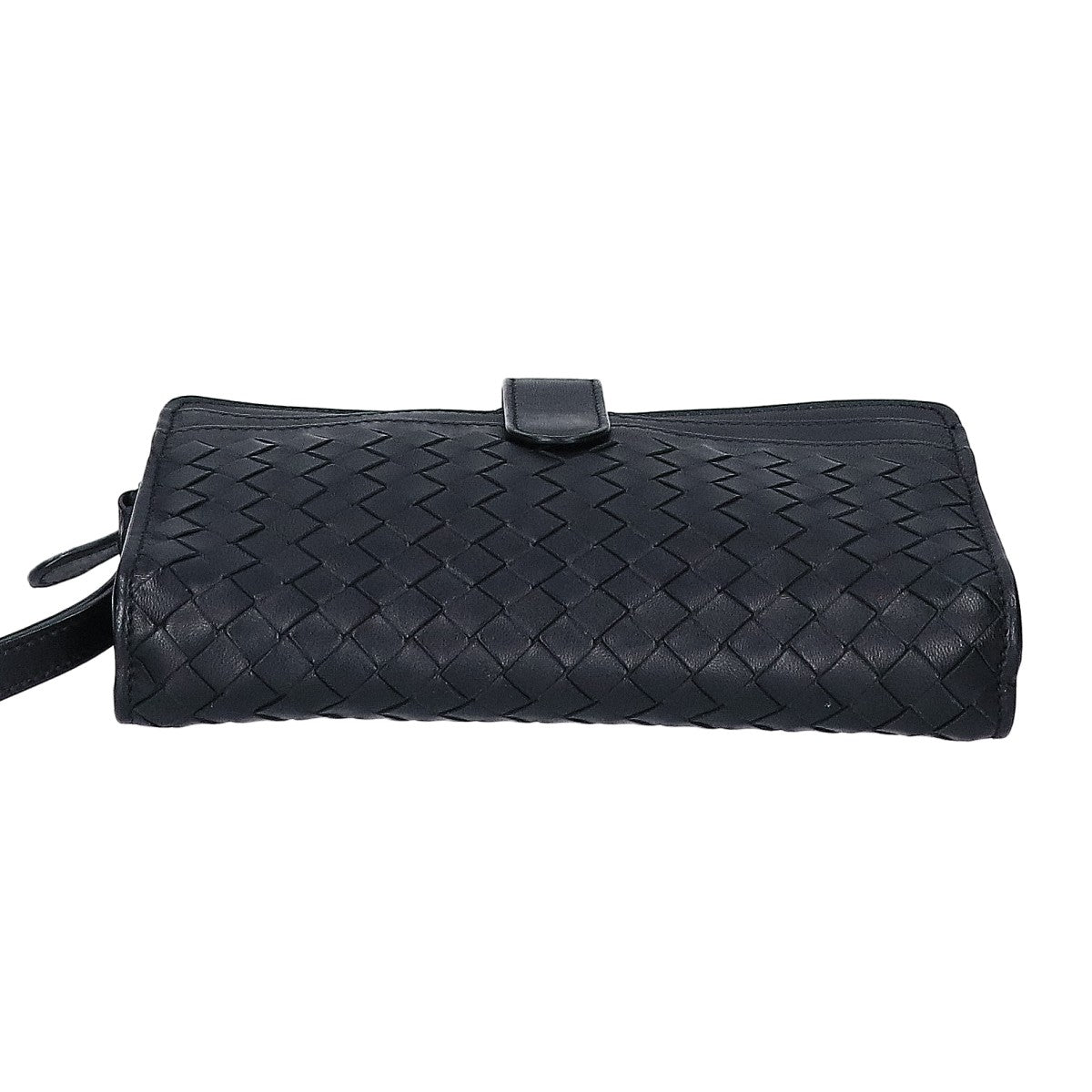 BOTTEGA VENETA Intrecciato Leather Clutch Bag Black