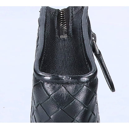 BOTTEGA VENETA Intrecciato Leather Clutch Bag Black