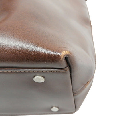 HERGOPOCH Waxing Leather Tote Bag Brown