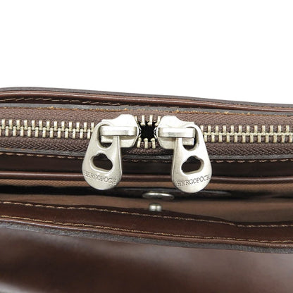 HERGOPOCH Waxing Leather Tote Bag Brown