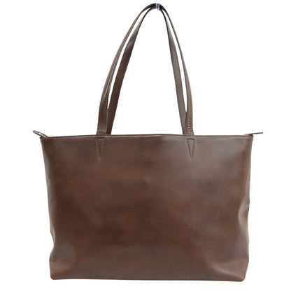 HERGOPOCH Waxing Leather Tote Bag Brown