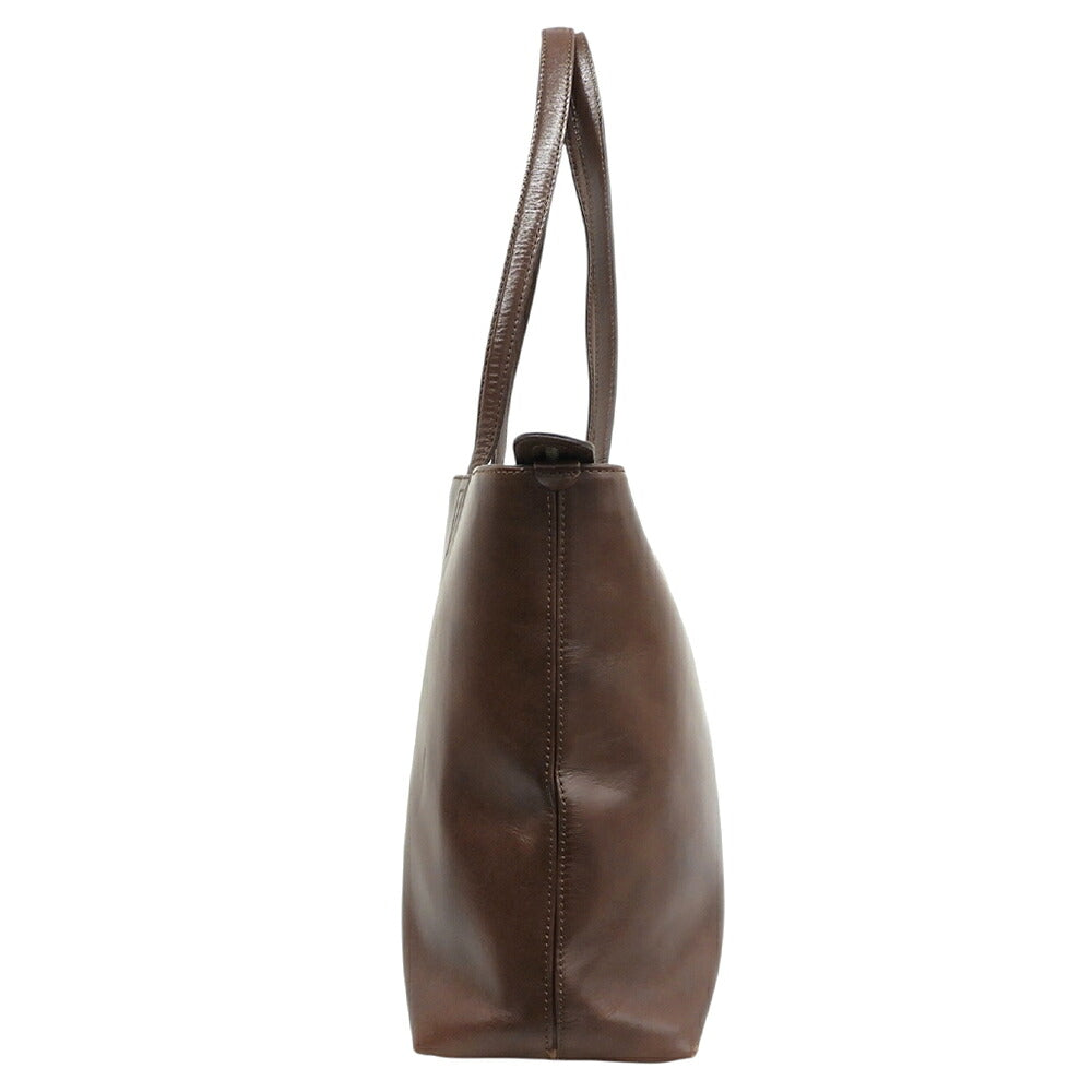 HERGOPOCH Waxing Leather Tote Bag Brown