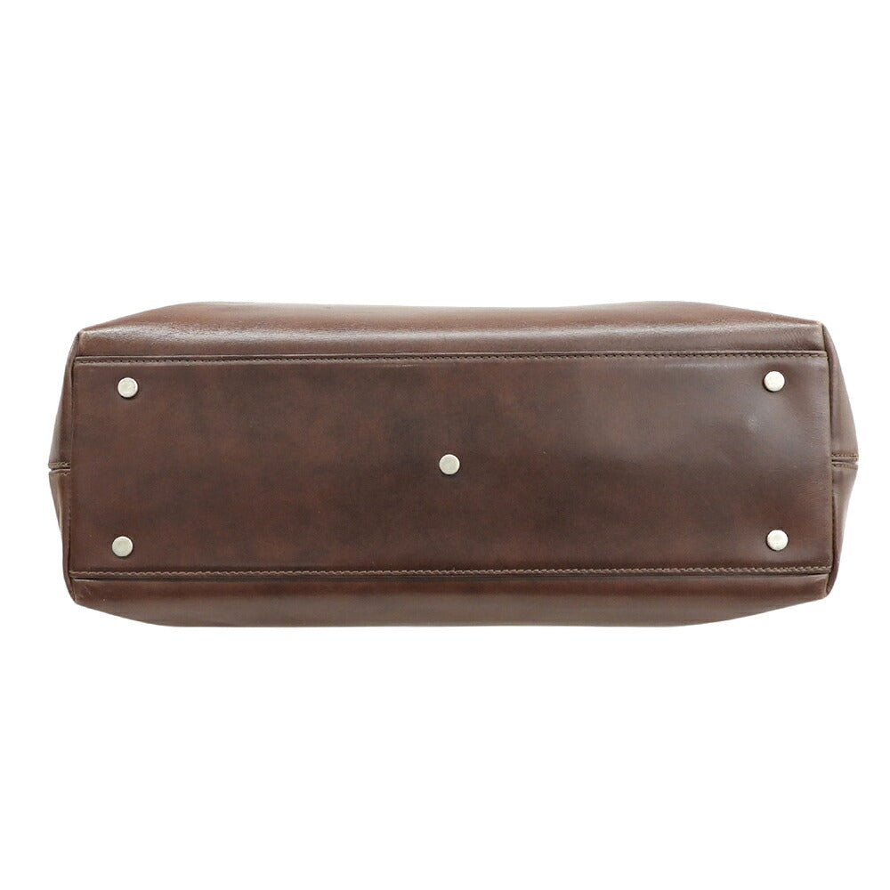 HERGOPOCH Waxing Leather Tote Bag Brown